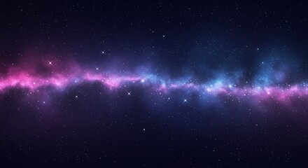 Fototapeta premium Cosmic River: A Digital Nebula AI Generated