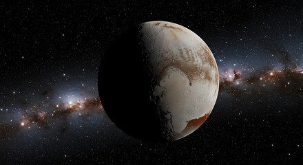 Fototapeta premium Cosmic Dawn: A Planetary Portrait AI Generated