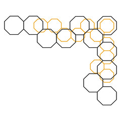 Fototapeta premium abstract background with hexagons