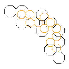 Fototapeta premium abstract background with hexagons