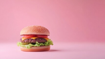 A classic cheeseburger with lettuce, tomato, and pickles. Featuring indulgence and flavor