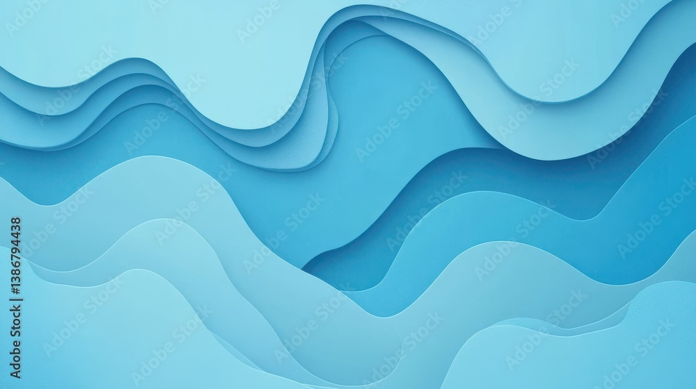 Poster vector light blue background with smooth gradients and simple shapes, ideal for web and graphic desi