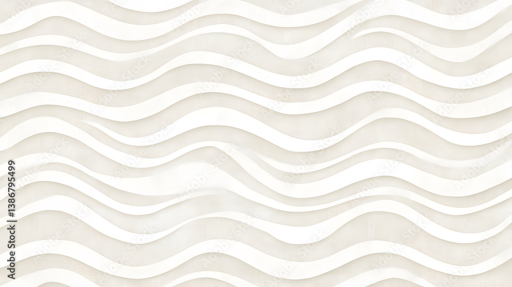 Poster a repeating wave pattern in neutral tones offers a modern and artistic textured design.