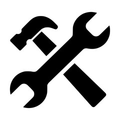 Hammer & Wrench Repair Icon - Vector Graphic