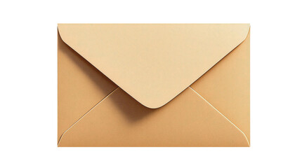 Tan square envelope png isolated on transparent background