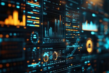 Fototapeta premium Exploring Fonts that Complement Data Visualization with Gigapixel Standards for High-Quality Graphics