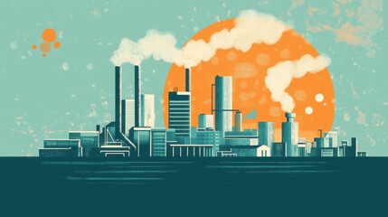 Obraz premium Carbon Tax Economic Impact: Sustainability Concepts with Graphs and Informative Text Space for Economists and Policymakers illustration