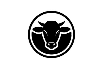 Fototapeta premium cow symbol, Cow Icon for Farming and Livestock Design, farming graphic, livestock icon, bovine image, agriculture design, cattle illustration, dairy symbol, cow graphic, farming icon, livestock design