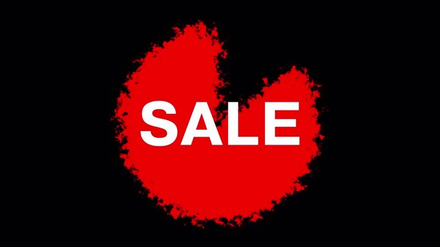 sale sticker badge label icon button animation 4k video footage alpha channel