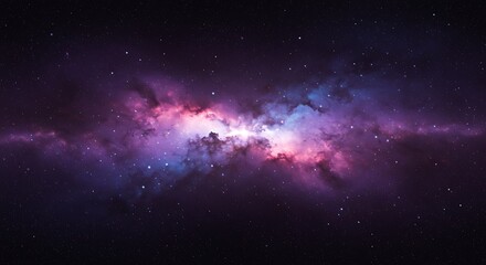 Obraz premium Cosmic Nebula: A Digital Dreamscape AI Generated