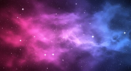 Obraz premium Cosmic Hues: A Digital Nebula AI Generated