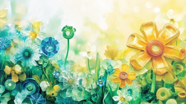 Recyclable Polymers for Waste Reduction. illustration