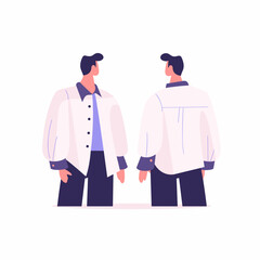 Modern Dual-Tone Shirt Vector