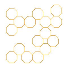 Obraz premium vector illustration of a honeycomb