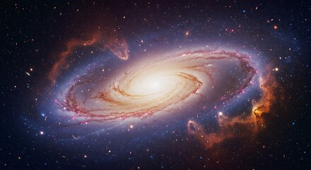 Fototapeta premium Cosmic Swirl: A Galactic Tapestry AI Generated