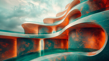 Arquitectura minimalista abstracta – Arte estructural moderno