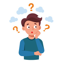 a man is thinking vector