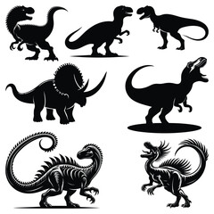 set of dinosaurs