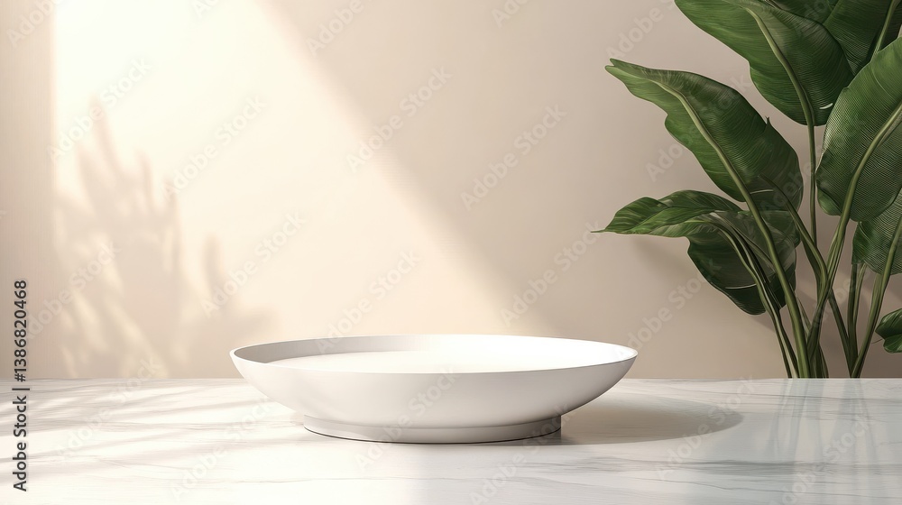 Poster modern white product stage display scene 3d podium png background of minimal geometric platform base