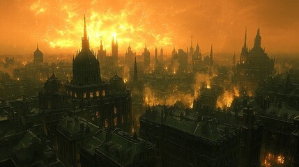 Obraz premium A breathtaking, AI-rendered cosmic city, where skyscrapers made of stardust and glowing nebulae stretch infinitely into the celestial abyss. 