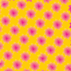 repeated red flowers on gold background. well use for background