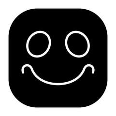 Smiling Face Smiling  Flat Icon