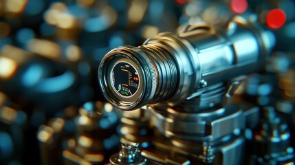 Innovative smart manufacturing technology industrial factory closeup visuals contemporary setting detailed perspective
