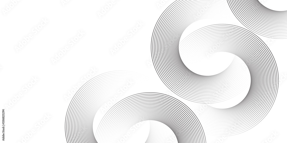 Poster abstract white background with circle rings. digital future technology concept. abstract background 