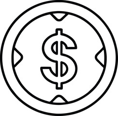 Modern and Simple Dollar Icon