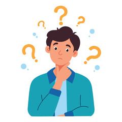 a man is thinking vector