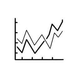 stock market graph on black background
