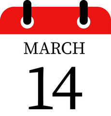 March calendar icon.Calendar event reminder date.calendar date icon on white background.