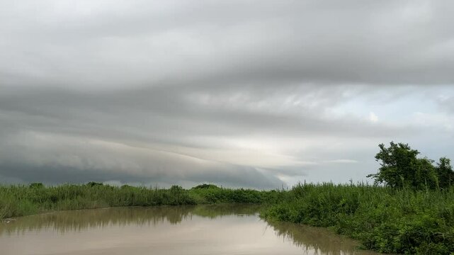 Flood Plain  on the Daly River Daly in Australia