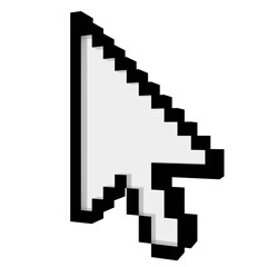 Pixelated cursor arrow