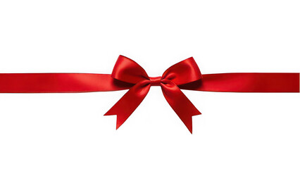 Red ribbon bow present gift holiday celebration decoration