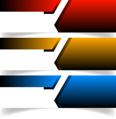 set of banners with arrows