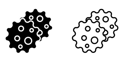 cancer cells icon on white background