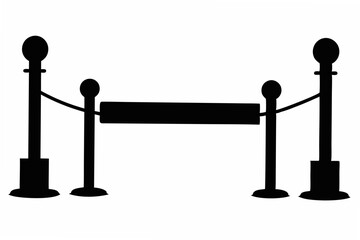 barrier silhouette vector