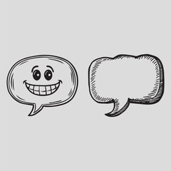 vector illustration of comic speech bubble