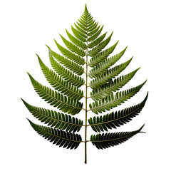 Naklejka premium A delicate fern leaf with soft shadows and intricate vein details
