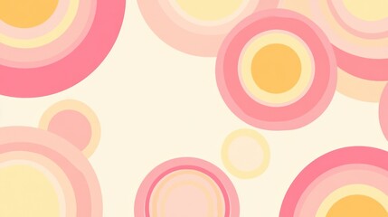 Fototapeta premium Abstract circles, soft pastel colors, background design, graphic, poster, presentation, digital art