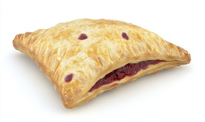 Delicious pastry, fruit filling, white background, dessert, food photography, website, recipe