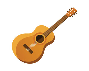 acoustic guitar isolated on white