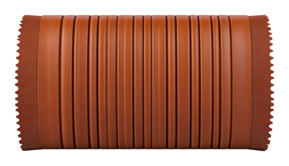 Brown corrugated pipe subtly textured shows rich warm tones. AI Generated