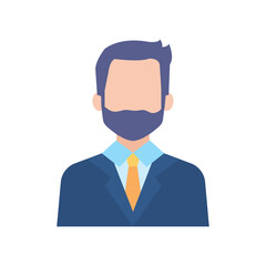 Man with a tie icon vector image with a white background