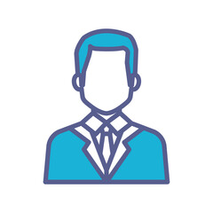 Man with a tie icon vector image with a white background
