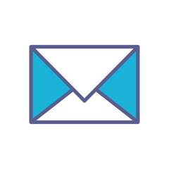 Flat Vector Illustration of a Closed Envelope Representing Email, Message, or Digital Communication Ico