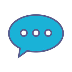 Vector image of a speech bubble icon with a white background