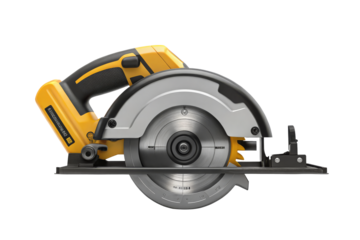 Electric Circular Saw Isolated on Transparent Background