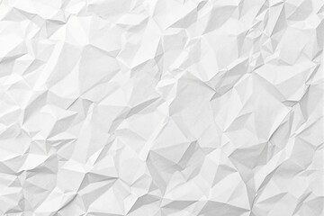 Obraz premium Abstract low poly paper texture with geometric folds, minimalist white background, concept of creativity and design surface use. Ai generative